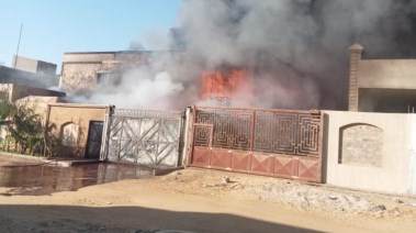  حريق مصنع مواد كيميائية بمدينة بدر