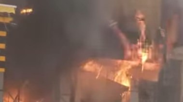 حريق محل ملابس بحلوان