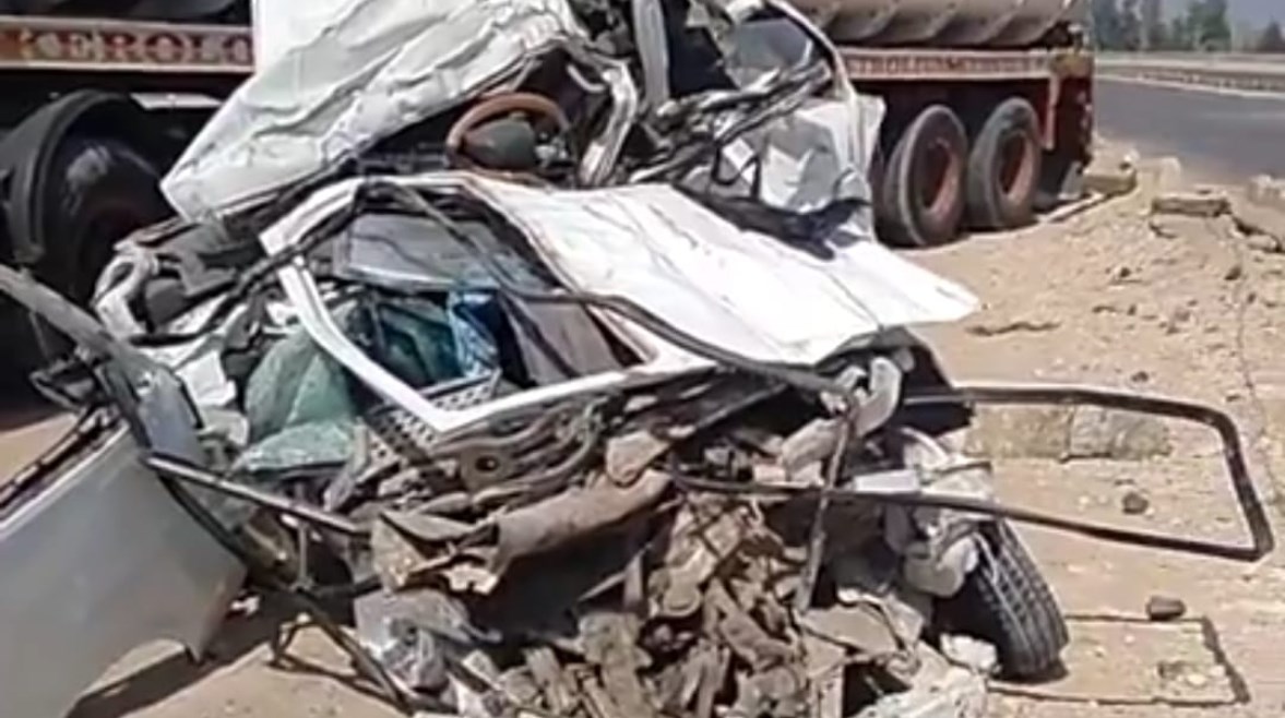 صورة للميكروباص بعد حادث الطريق الاقليمي بالمنوفية صورة للميكروباص بعد حادث الطريق الاقليمي بالمنوفية