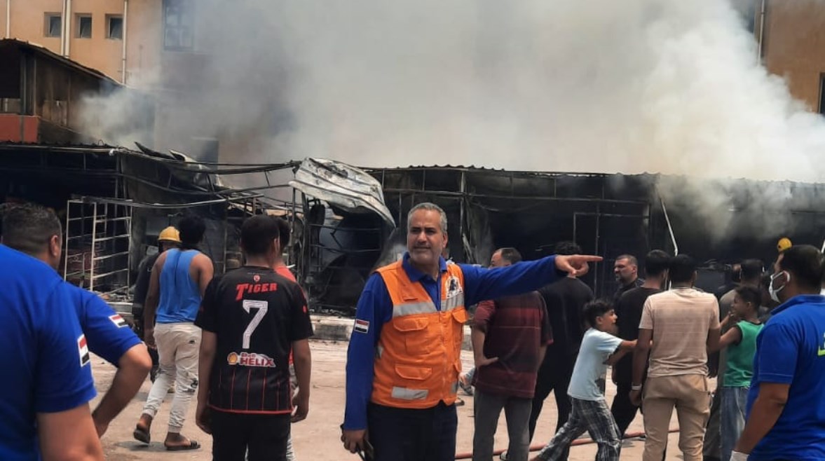 حريق مول البنفسج بأكتوبر حريق مول البنفسج بأكتوبر