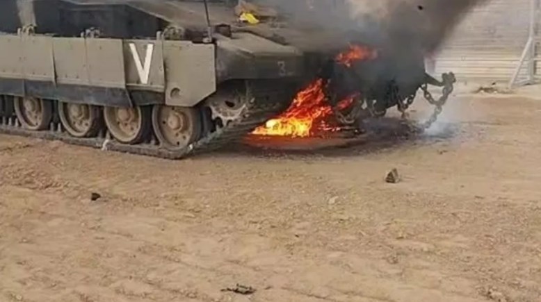 استهداف دبابة إسرائيلية