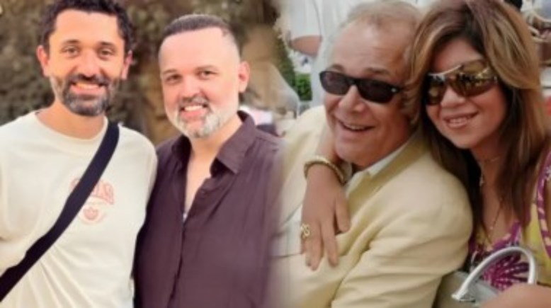 بوسي شلبي والفنان محمود عبدالعزيز.. ومحمد وكريم