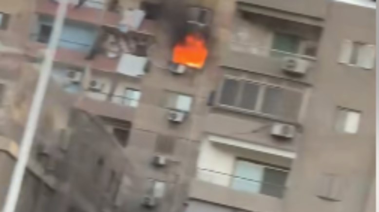 حريق برج سكني في فصيل 