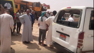 حادث انقلاب ميكروباص