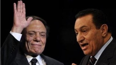 الرئيس حسني مبارك والفنان عادل إمام