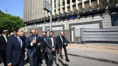 رئيس الوزراء مصطفى مدبولي يتفقد موقع حريق سنترال رمسيس