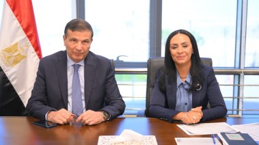 وزيرة التضامن مايا مرسي في لقائها مع وزير الزراعة علاء فاروق