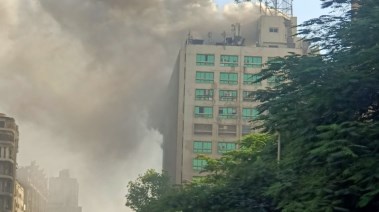 حريق سنترال رمسيس