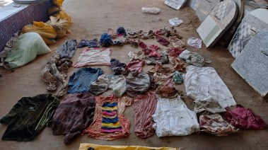 جانب من الأعمال المدفونة في مقابر المطرية بالدقهلية 