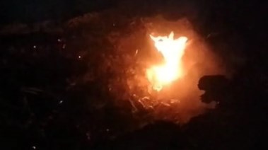 حـريق كابل كهرباء في شبرا الخيمة