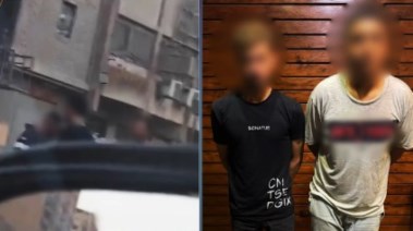المتهمان وجانب من الواقعة 
