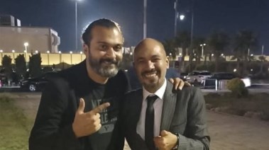 اللاعب إبراهيم سعيد ومحمد رشوان المحامي 