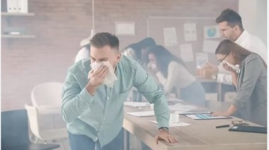 استنشاق دخن الحرائق- تعبيرية