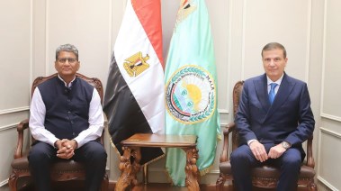 وزير الزراعة واستصلاح الأراضي علاء فاروق، مع السفير الهندي الجديد لدى القاهرة  "سوريش ريددي"