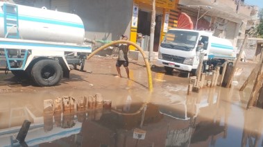 غرق الشوارع في تلا 