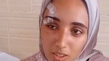 حبيبة أثناء تواجدها في المستشفى 
