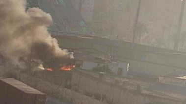 حريق قاعة مناسبات بالإسكندرية