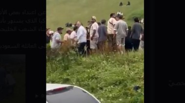 لقطة من الفيديو الذي أظهر الاعتداء على السياح