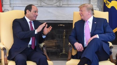  الرئيس عبدالفتاح السيسي والرئيس الأمريكي دونالد ترامب
