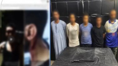 والمتهمين وجانب من الواقعة 