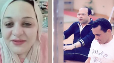 الرئيس الراحل حسني مبارك والدكتور مصطفي الفقي.. والمتهمة (يسار)