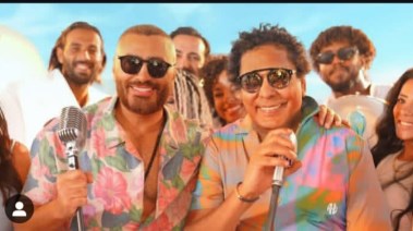 تامر حسني  ومحمد منير من أغنية "الذوق العالي"