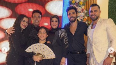 سعد الصغير مع عائلته