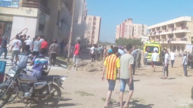 حريق معرض موبيليا بجمصة