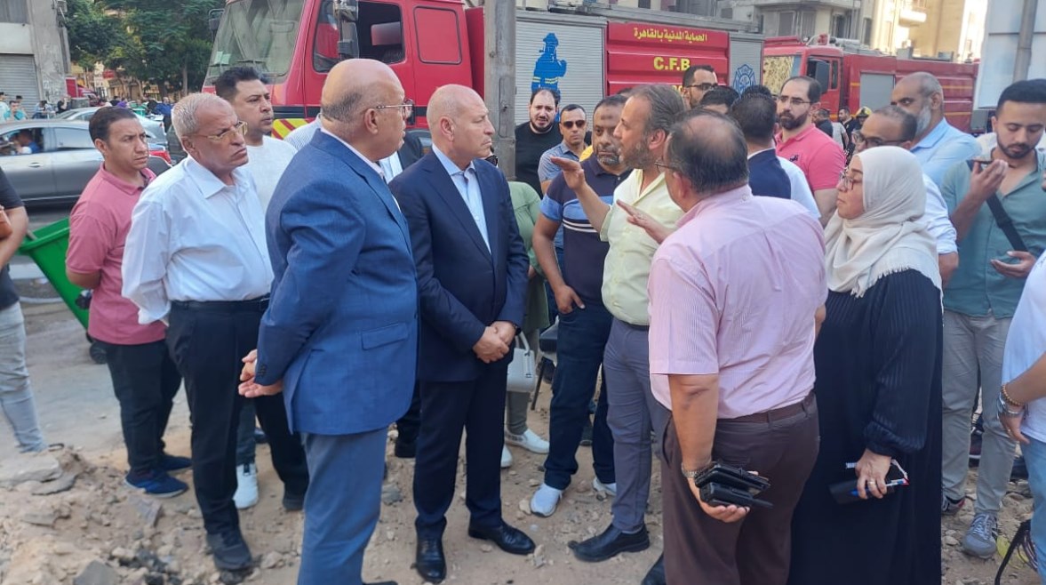 محافظ القاهرة يتابع اعمال صيانة حريق سنترال القاهرة محافظ القاهرة يتابع اعمال صيانة حريق سنترال القاهرة