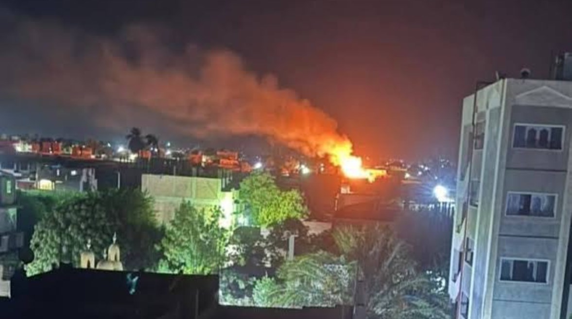 جانب من حرائق قرية برخيل جانب من حرائق قرية برخيل