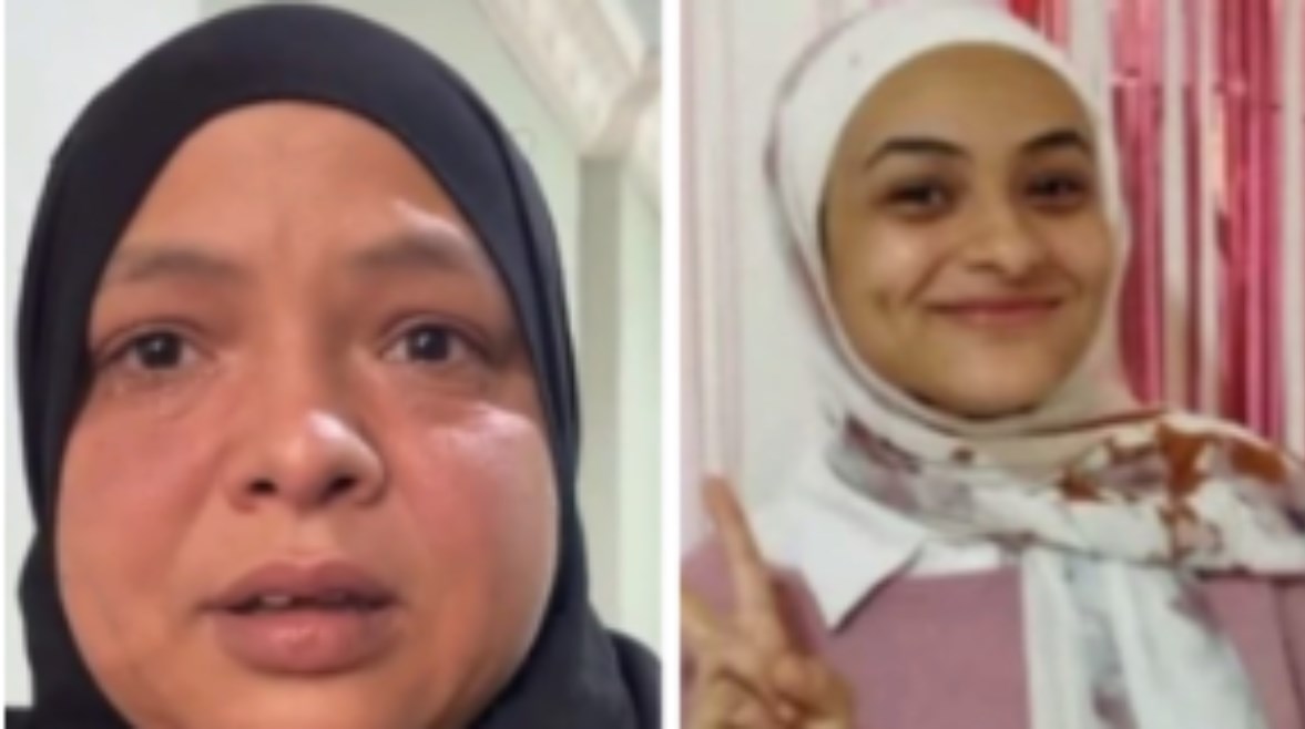 حبيبة ووالدتها 