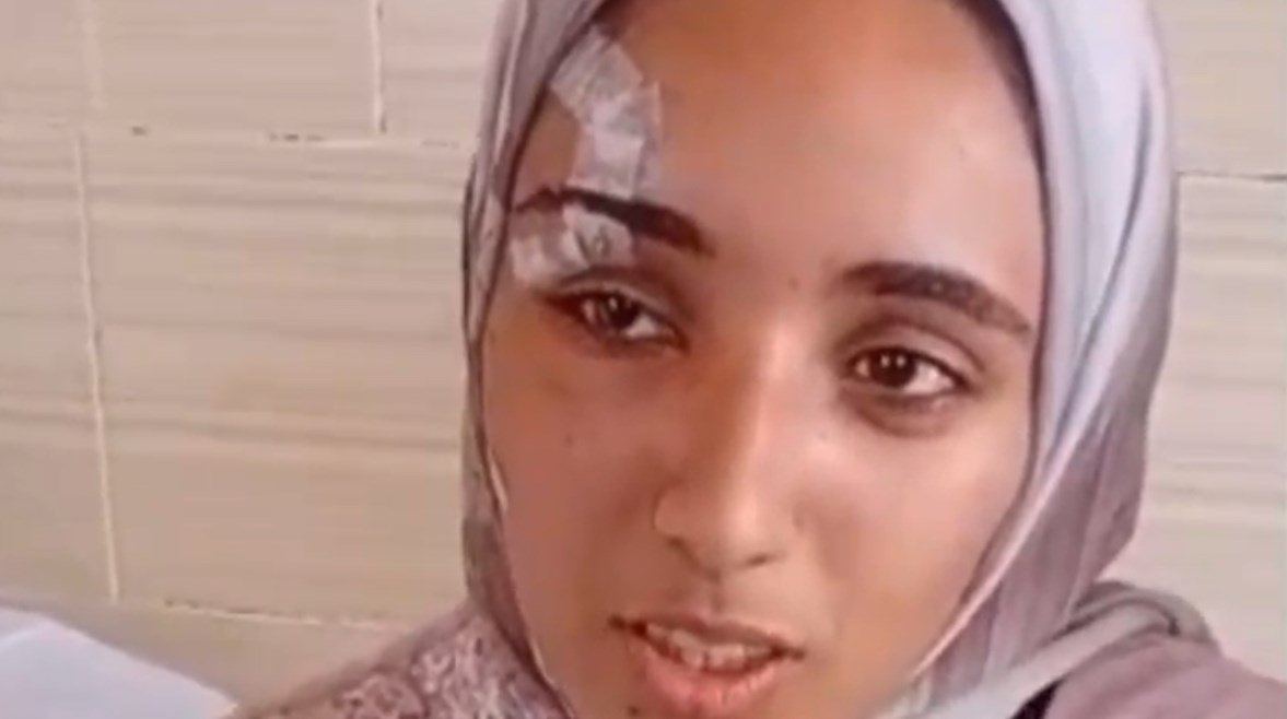 حبيبة أثناء تواجدها في المستشفى 