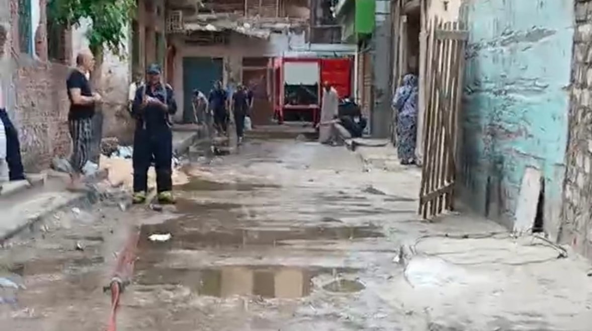 حريق هائل في مخزن خردة في منطقة بحري بالإسكندرية