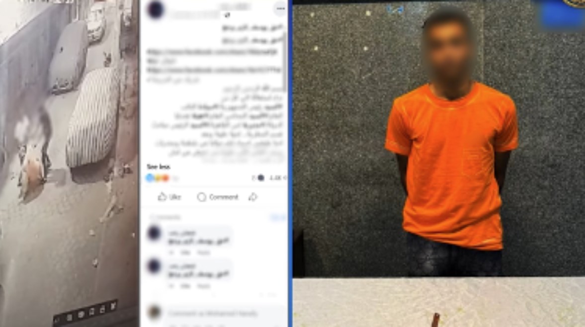 المتهم وجانب من الواقعة المتهم وجانب من الواقعة
