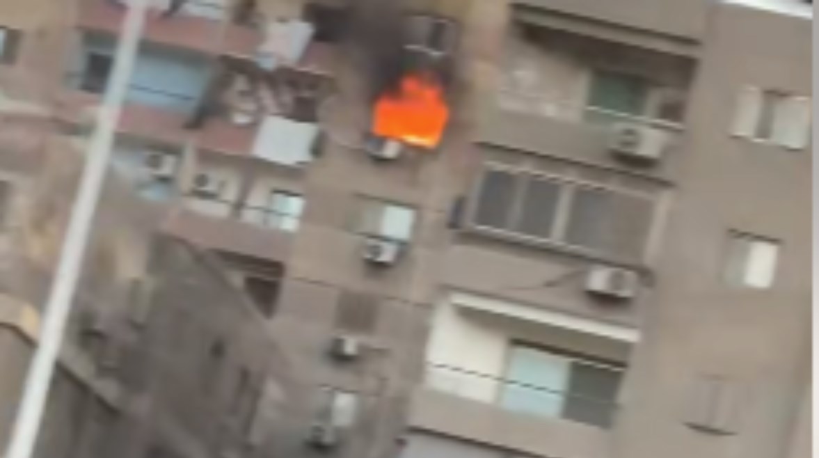 حريق برج سكني في فصيل 