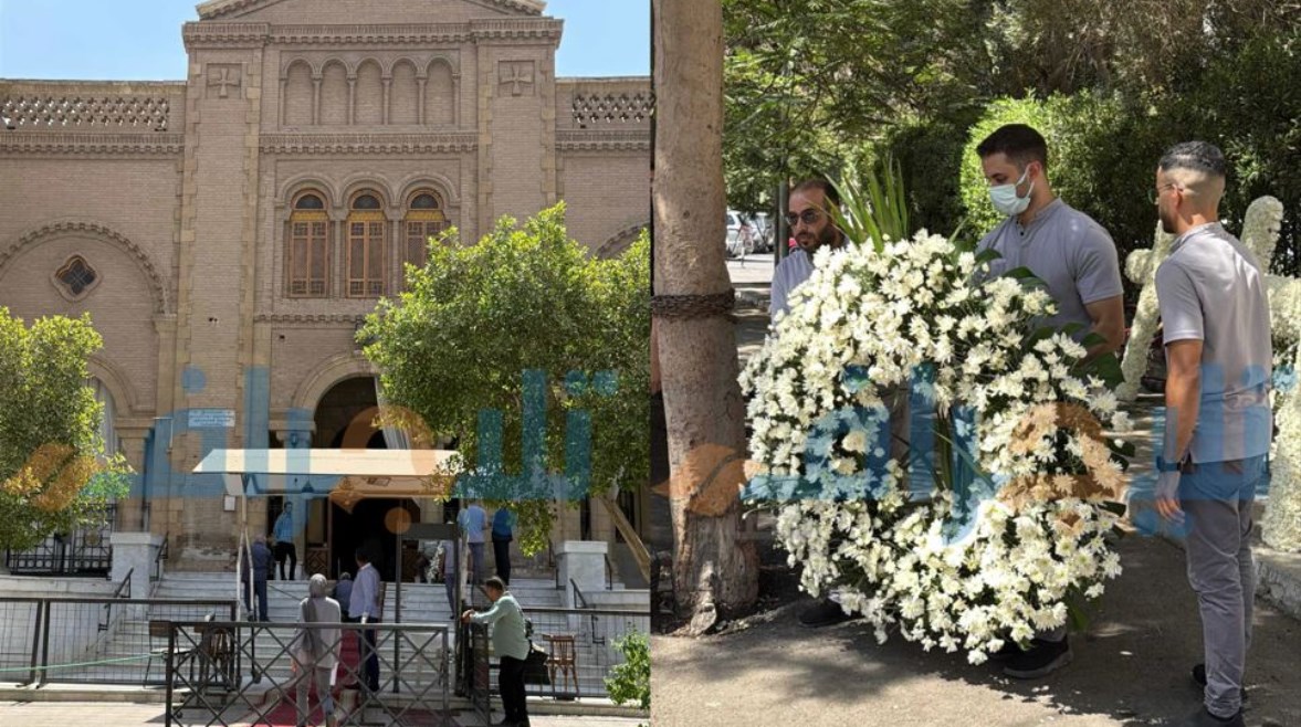 التجهزات الأولى من كنيسة مار مرقس لاستقبال جثمان الفنان لطفي لبيب التجهزات الأولى من كنيسة مار مرقس لاستقبال جثمان الفنان لطفي لبيب