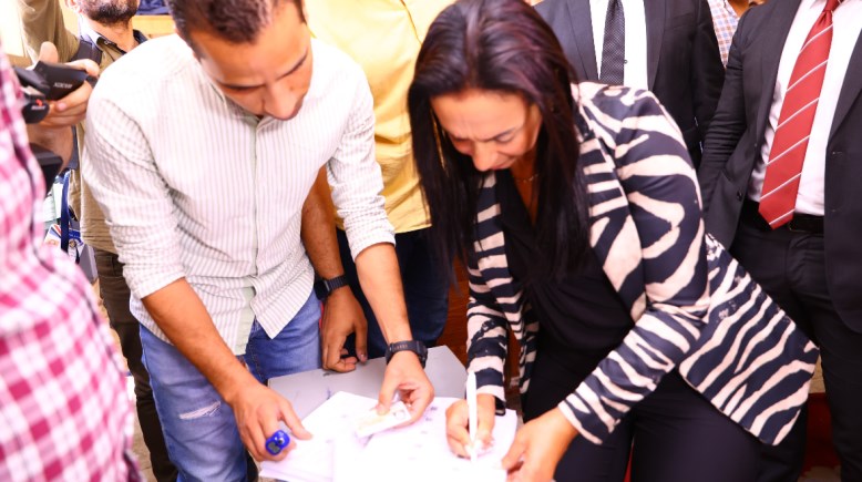 وزيرة التضامن الاجتماعي مايا مرسي في انتخابات مجلس الشيوخ