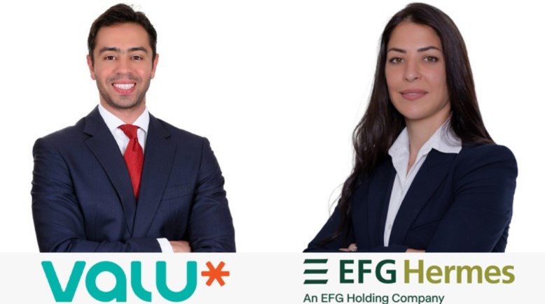 رئيس القطاع المالي لشركة ڤاليو، كريم رياض، ومدير تنفيذي لقسم أسواق الدين بقطاع الترويج بهيرميس، مي حمدي