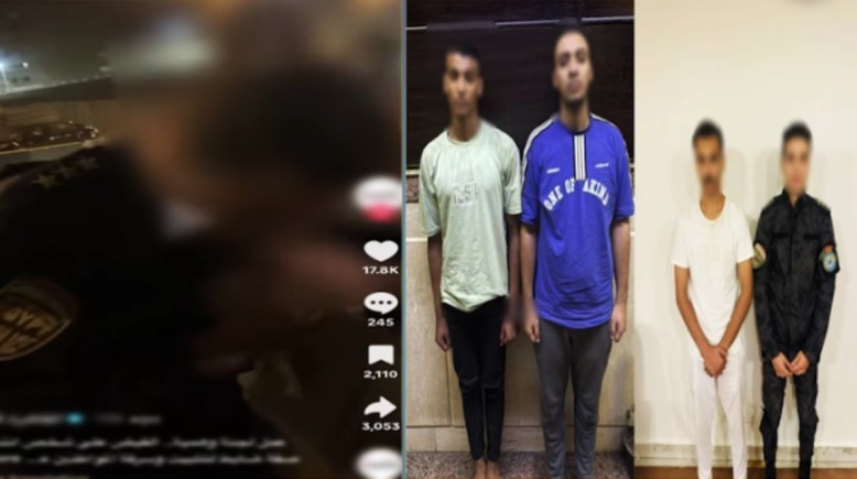 المتهمين بعد القبض عليهم 