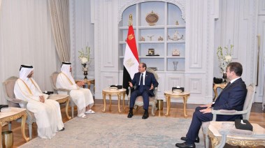 الرئيس عبدالفتاح السيسي ورئيس وزراء قطر