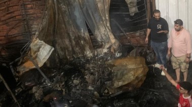 حريق محلات شبرا الخيمة 