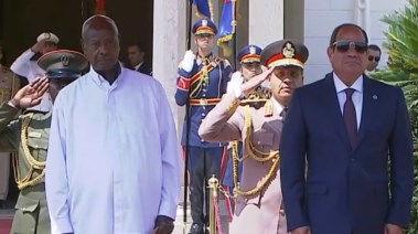 الرئيس السيسي يستقبل نظيره الأوغندي