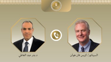وزير الخارجية بدر عبدالعاطي والسيناتور الديمقراطي كريس فان هولن