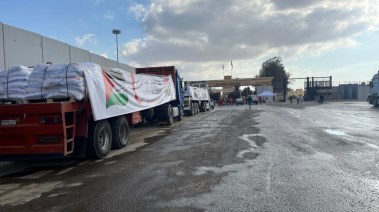 مساعدات الهلال الأحمر المصري لقطاع غزة