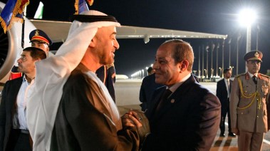 الرئيس عبدالفتاح السيسي ورئيس الإمارات محمد بن زايد