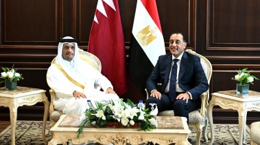 رئيس الوزراء ونظيره القطري والوفد المرافق له