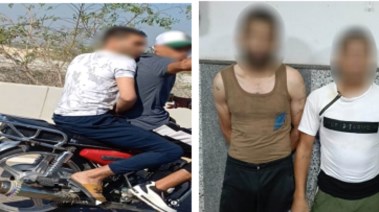 جانب من فيديو ادعاء سرقة شابين لسيدة