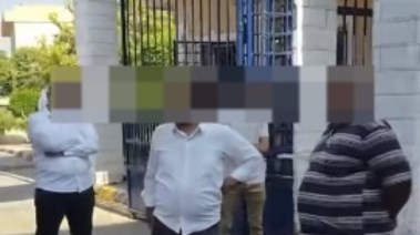جانب من فيديو منعهم من دخول المعهد