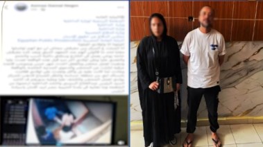 المتهمان وجانب من الواقعة 