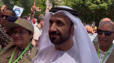 رئيس البرلمان العربي خلال تفقده لجنة مدرسة جمال عبدالناصر